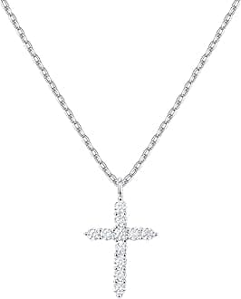 PAVOI 14K Gold Plated Cross Necklace for Women | Cross Pendant | Gold Necklaces for Women