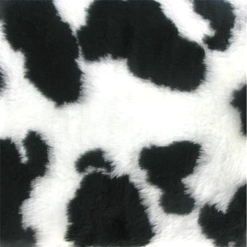 Minicraft Fur Fabric, Black Cow