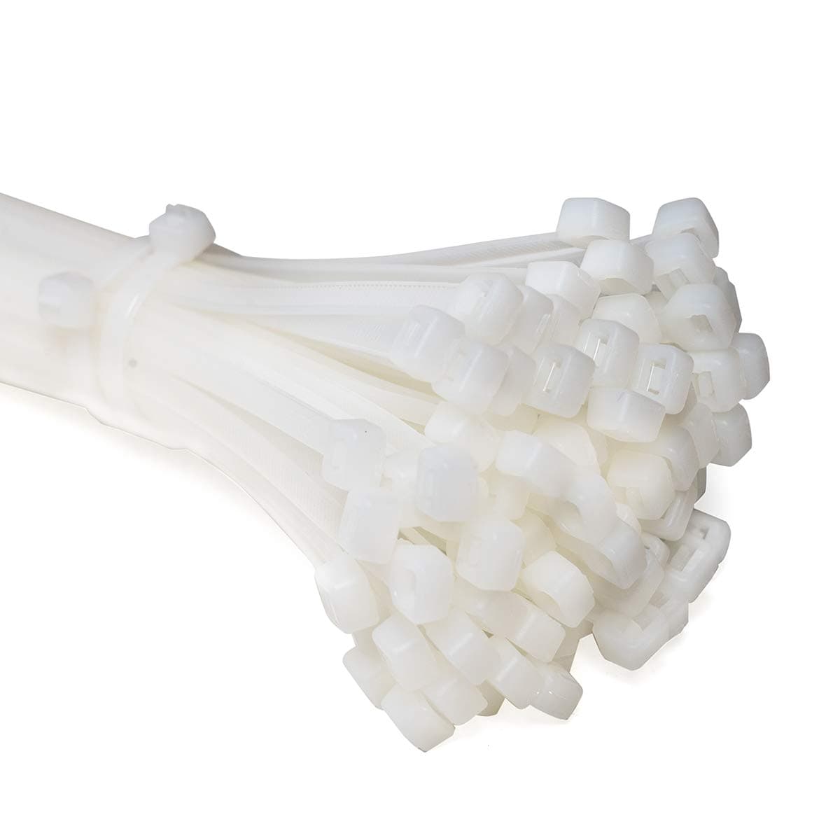 ERKO Cable Ties Clear 100 x 2,5 mm Small 100 Pieces Chemical Resistant 18lbs Tensile Strength, Professional White Zip Tie Wraps