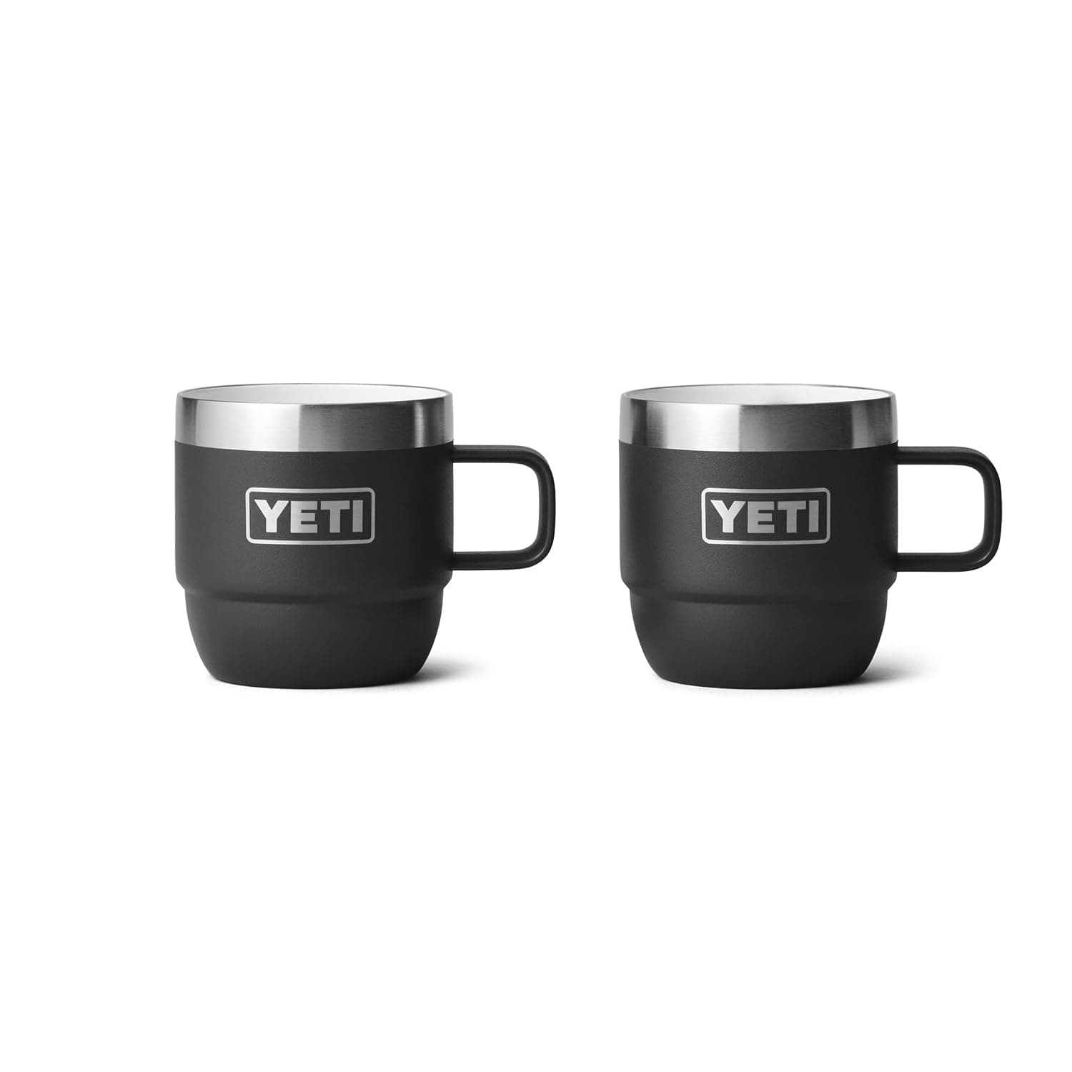 YETI Rambler 6 oz Stackable Mug, Stainless Steel, Vacuum Insulated Espresso/Coffee Mug, 2 Pack
