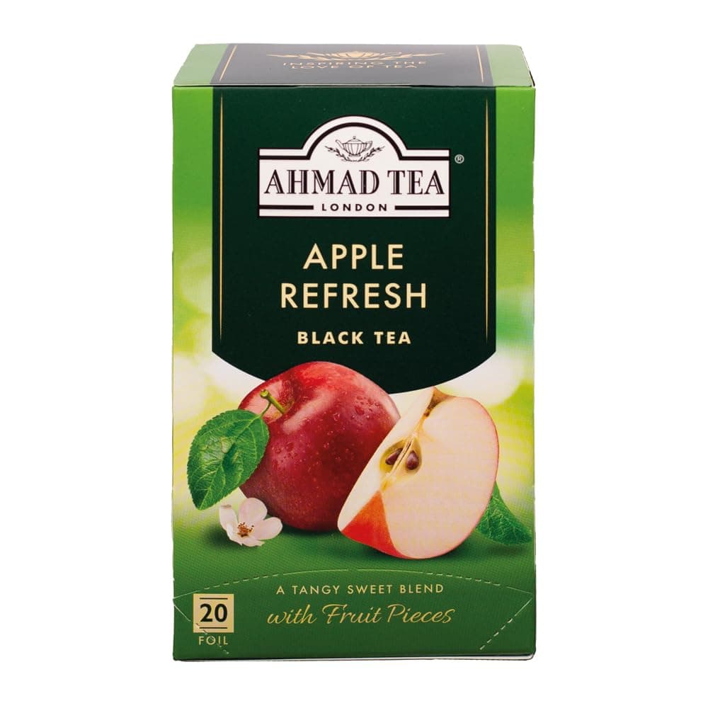 Apple Refresh Black Tea, 20-Count Tea Bags (Pack of 6)