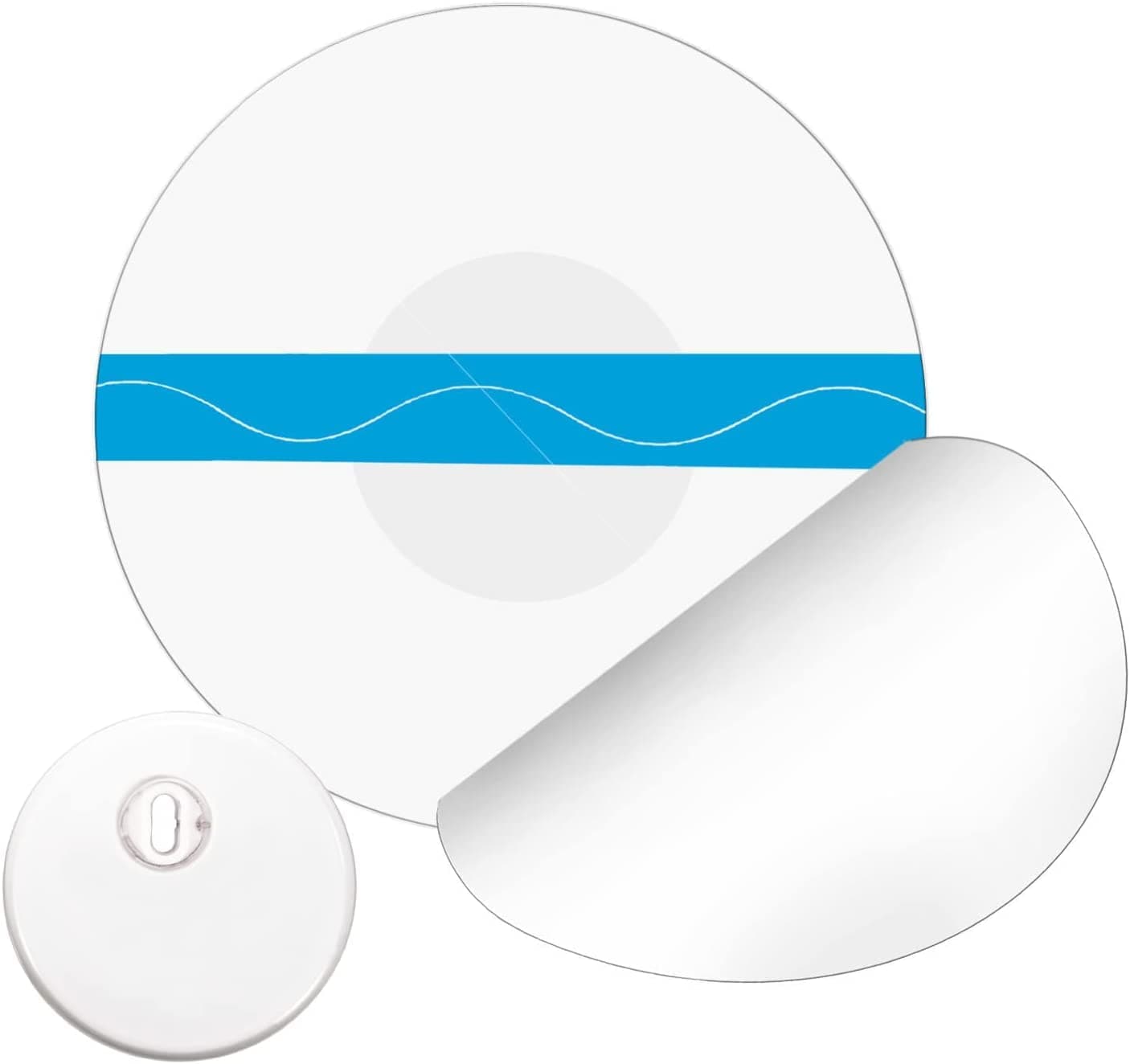 20 Pack Freestyle Libre 3 Sensor Covers, Waterproof Freestyle Libre Adhesive Patches, Self-Adhesive & Transparent Without Glue in The Center 14 Days Long Stay CGM Overpatch Protection-LiangMai