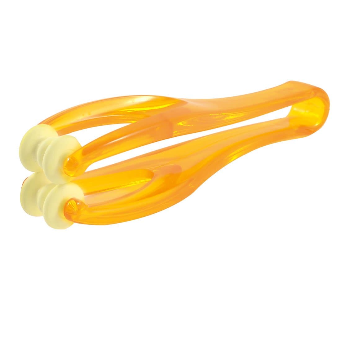 MACHEE Home Clear Orange Double Rubber Roller Massage Joints Finger Massager