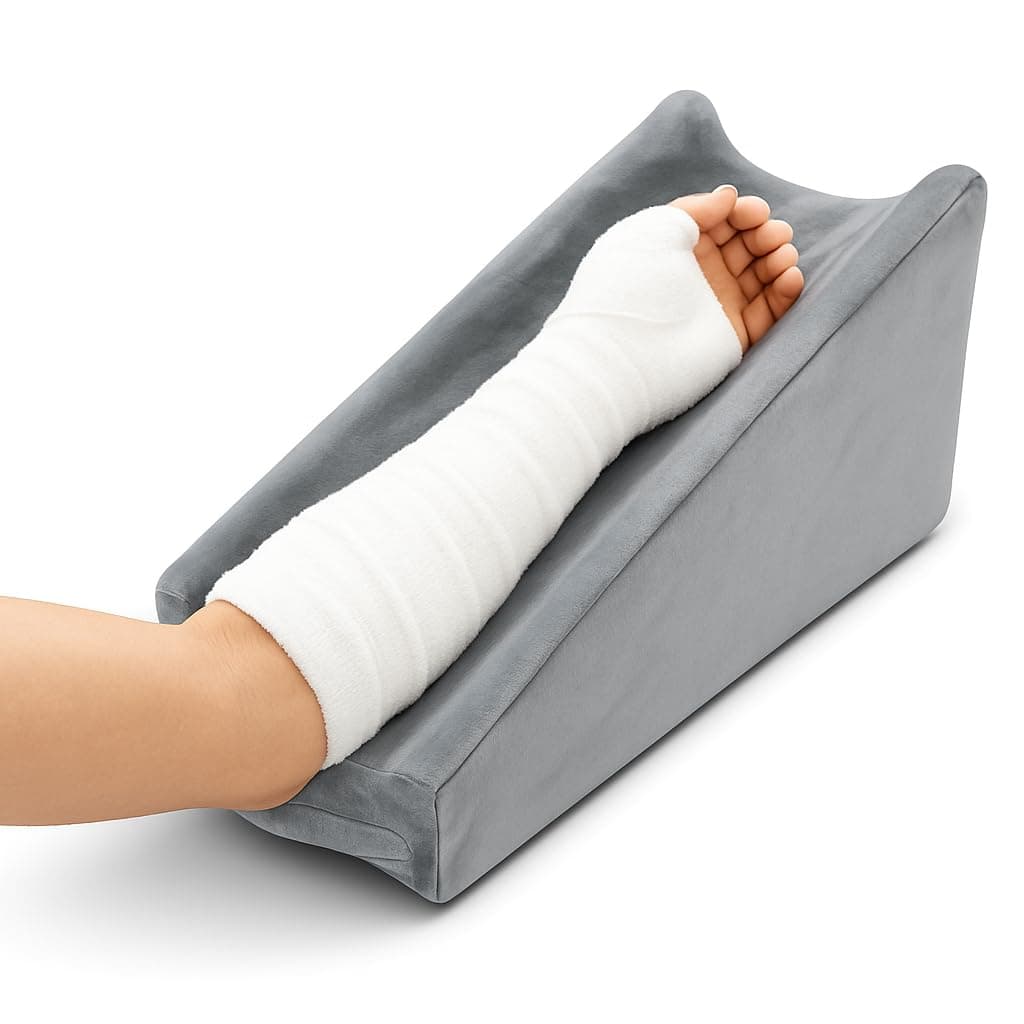 Arm Elevation Pillow, Wedge Pillow Excellent, Ergonomic Elbow Support For Sleeping Pads With Removable Case-Grey