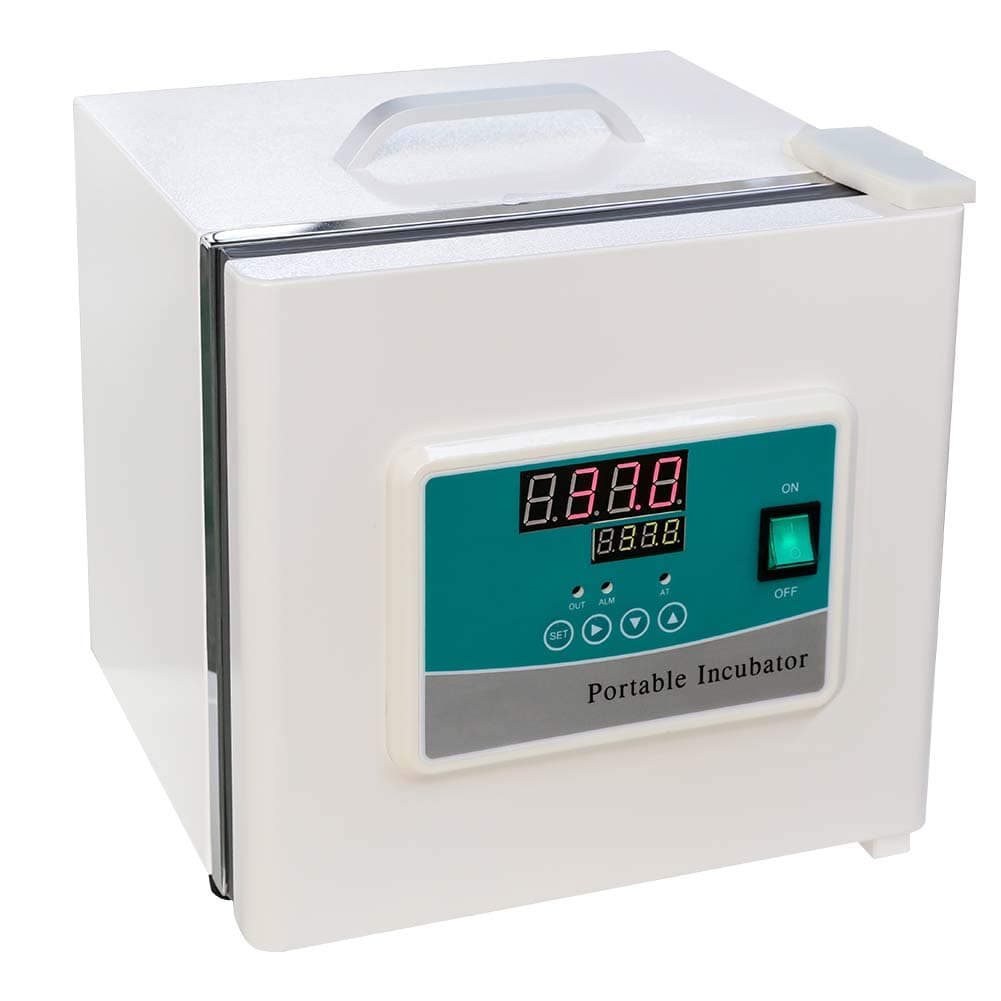 Wellish Portable Incubator Digital Lab Incubator Egg Hatcher Brooder Incubator Cooling and Heating RT 5-45 Degree, 12V/110V, 3000W, 7.4L Capacity (1)