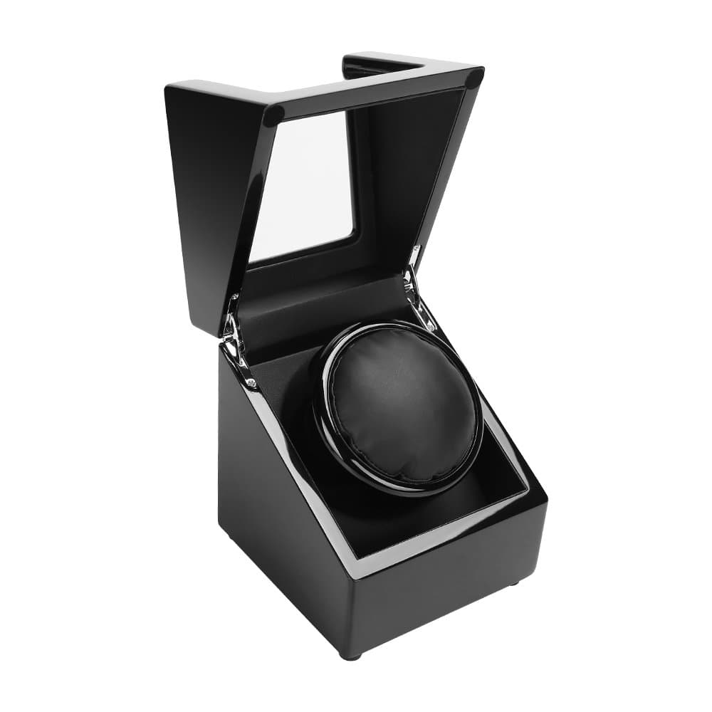 Single Hand Polished Watch Winder with 4 Modes Advanced Control Black