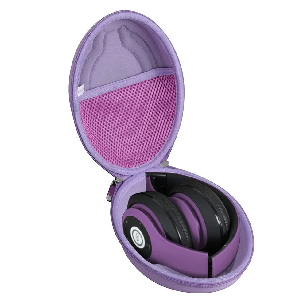 Hermitshell Hard Travel Case for iJoy Matte Rechargeable Wireless Bluetooth Foldable Over Ear Headphones (Purple)