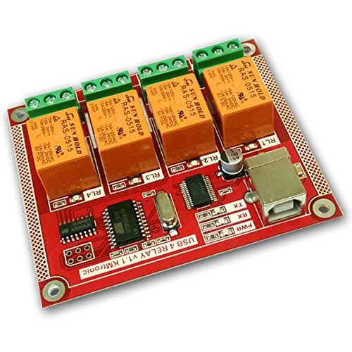KMtronic USB 4 Relay Board - RS232 Serial controlled, PCB
