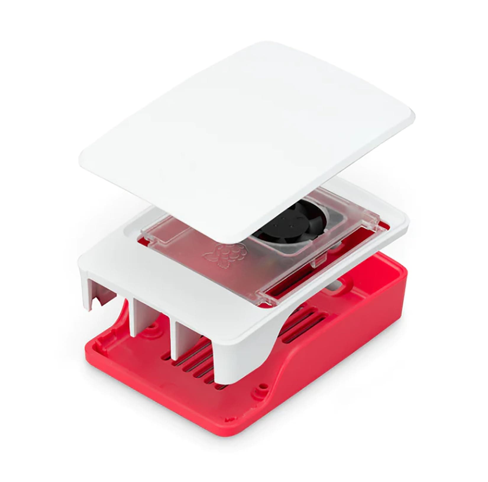 for Raspberry Pi 5 Official Case Built-in Cooling Fan Red/White Color