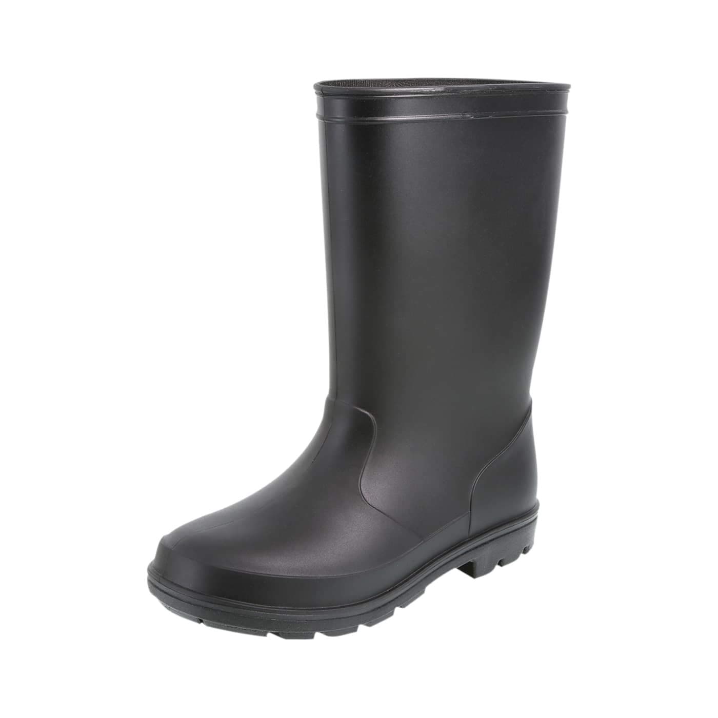 Black Kids' Solid Rain Boots 4 Regular