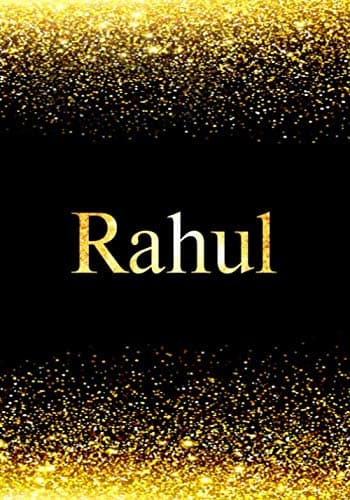 Rahul Notebook: Personalized Journal to Write In Notebook - Printed Glitter Black and Gold , Notebook Journal - 110 pages, 7x10 inch. Christmas gift , birthday gift idea