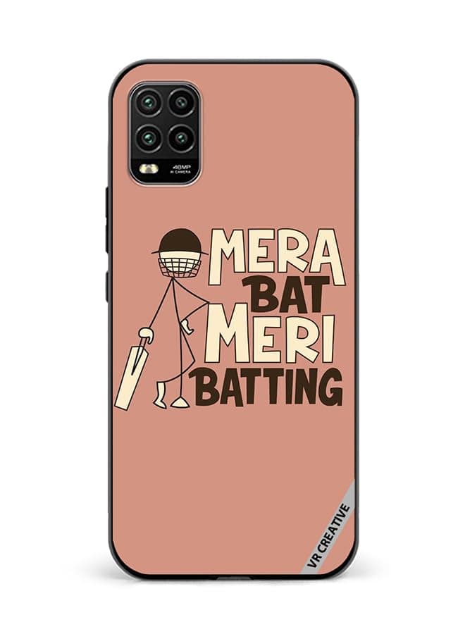 VR Creative Protective Case Cover For Xiaomi Mi 10 Lite 5G Mera Bat Meri Batting Design Multicolour NR559083