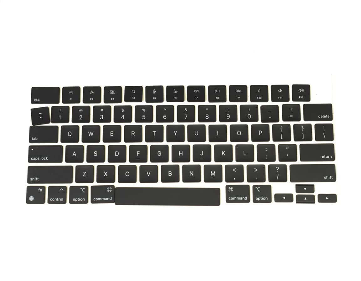 New US Layout Keyboard Key Keycaps Replacement for MacBook Air 13.6'' M2 A2681 Keycaps 2022 Year (Black)