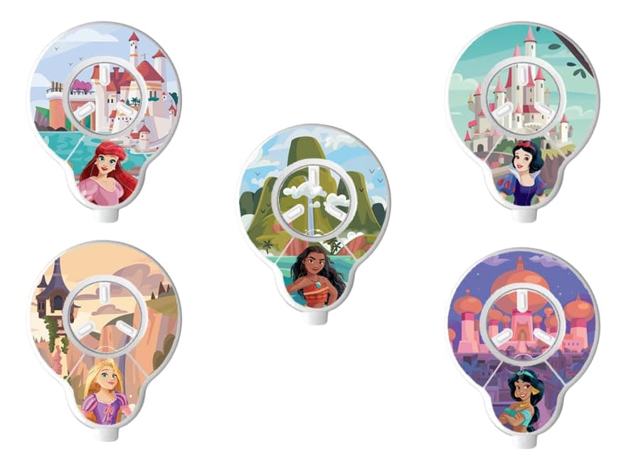 SmartEAR Cochlear Nucleus 7/8 Coil Skins – Disney Licensed Cochlear Implant Stickers – Unique Style and Reliable Protection – Durable and Wear-Resistant – Disney - Princesses