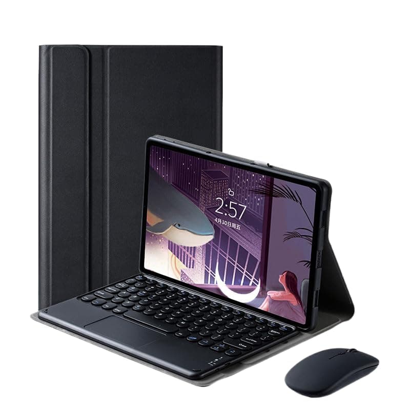 Keyboard Case with Mouse for Xiaomi Pad 6/6 Pro 11, Folio Keyboard Case Cover with Magnetically Detachable Wireless Keyboard for Xiaomi Pad 6/Xiaomi Pad 6 Pro, Black