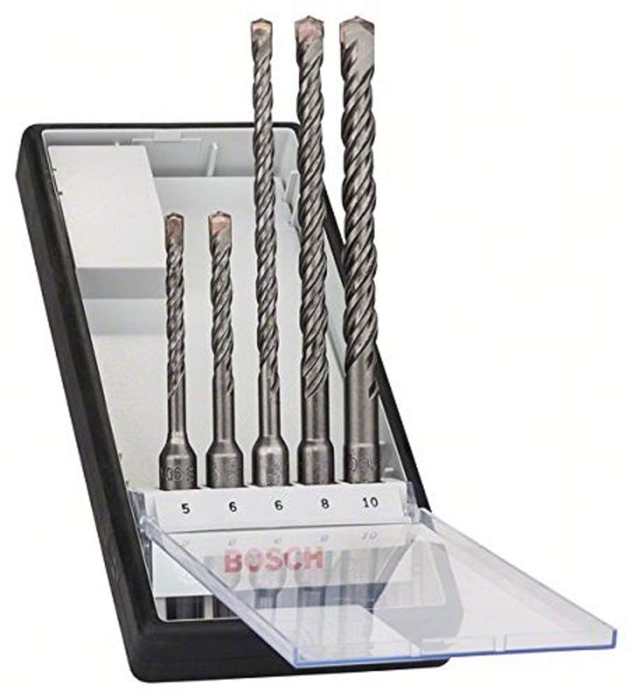 Professional 5-Piece SDS Plus-5 Robust Line Hammer Drill Bit Set (for Concrete, Accessories for Rotary Hammers)