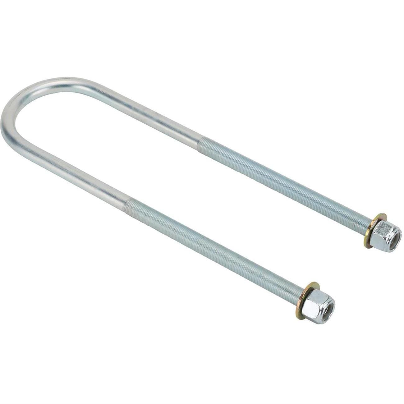 Speedway Motors Leaf Spring U-Bolt for 2-1/2 Inch Axle Tube, 10 Inch Long, Heat-Treated Steel with Zinc Finish, Fits Ford 8 Inch and GM 10-Bolt Axle Housings