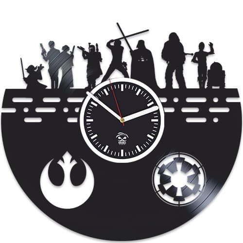 Kovides Star Wars Gift, Vinyl Wall Clock, Vinyl Record Clock, Srar Wars Clock, Gift for Man, Birthday Gift, Star Wars, Darth Vader Gift, Best Gift for Boyfriend, Gift for Kids, Wall Clock Large