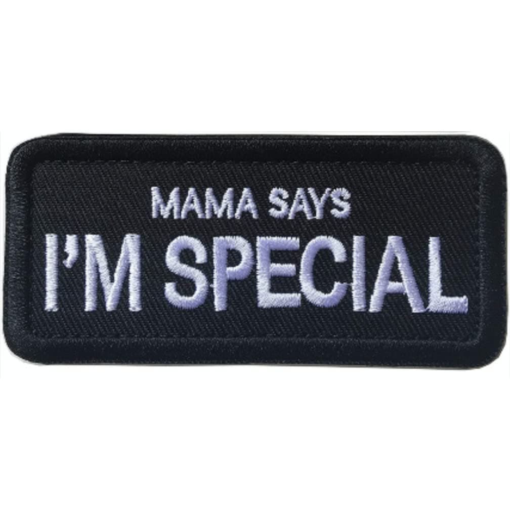 3 Pieces Applique Patch Embroidered Patch Mama-SAYS-I'm-Special English Letter Words Sew On Patch Hook & Loop Badge Armband for Bag Clothes Hat