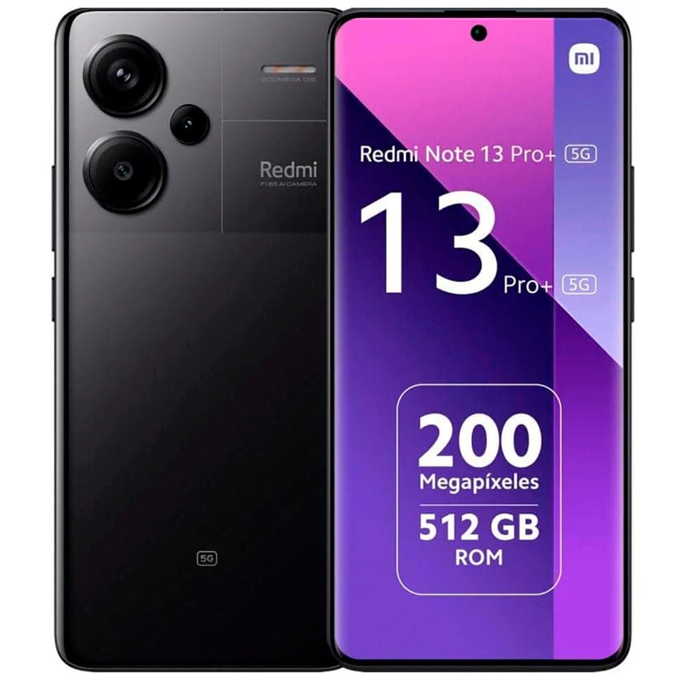 Redmi Note 13 PRO+ Plus 5G + 4G Lte (for Tmobile Mint Tello & Global) (512Gb + 12Gb) 6.67 200Mp Triple cam Unlocked + (Midnight Black)
