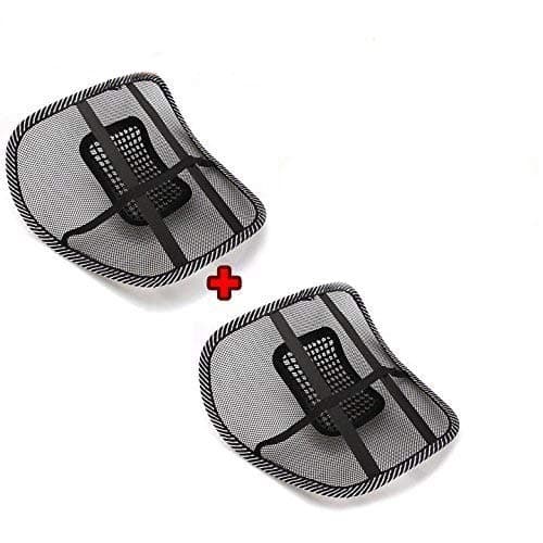 Plastic Back Rest with Lumbar Support WV001RCA0101 (Black) - Set of 2