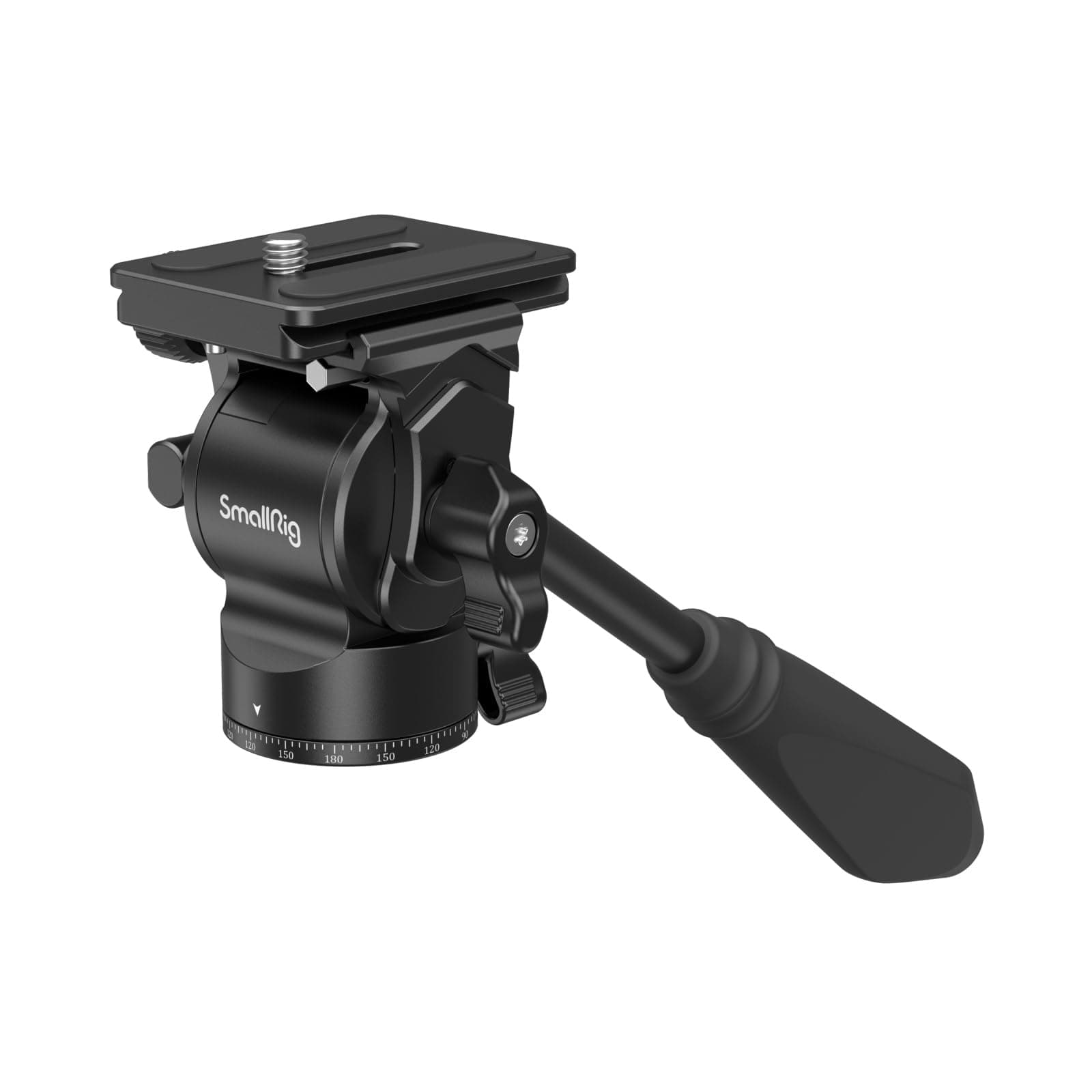 Tripod Fluid Head Pan Tilt Head with Quick Release Plate for Arca Swiss for for Compact Video Cameras and DSLR Cameras -3259