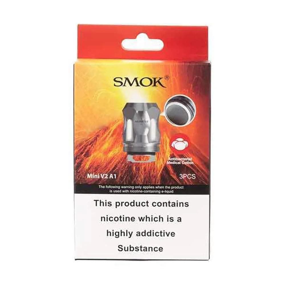 TFV Baby V2 A1 Coils 0.17 Ohm [Silver] 3 Pack Sub Ohm Single Mesh for TFV8 Baby V2 Tank UK Compliant Nicotine Free