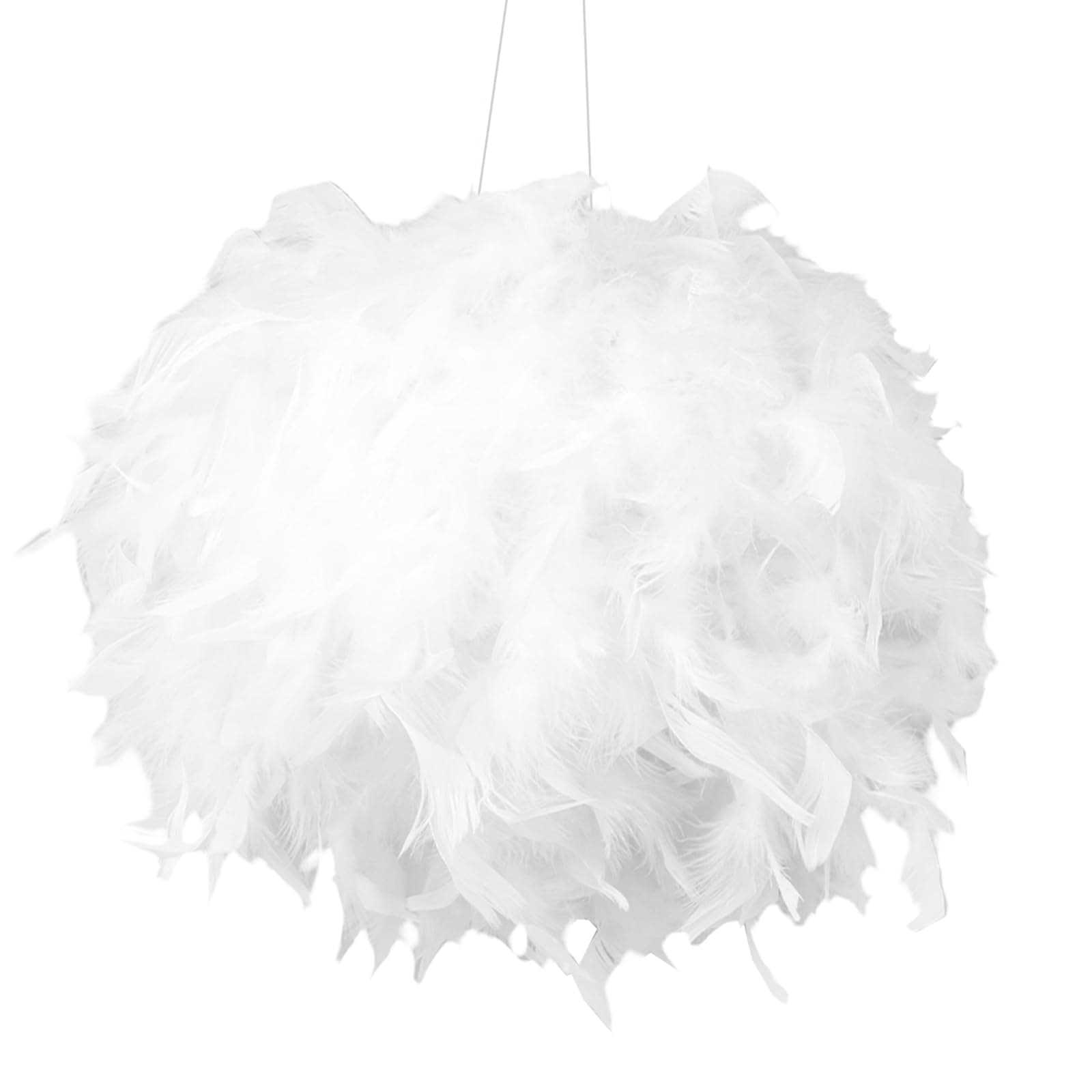 Feather Light Shade, Lamp Shade for Pendant Ceiling Light, Table Lamp, Floor Lamp, Fluffy Feather Lampshade Ceiling Light Shade for Living Room, Bedroom Party and Wedding Decoration