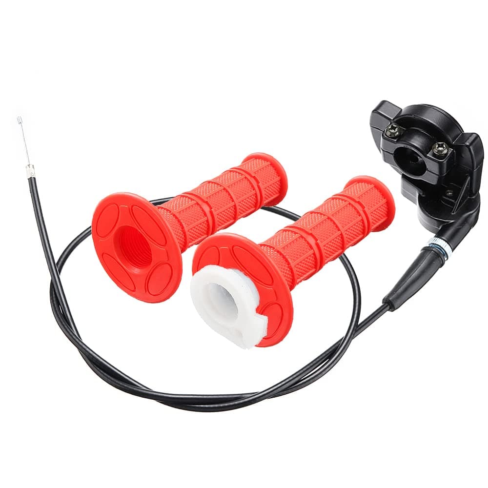 2 Pieces, 22 mm, Rotating Throttle Cable Handle, Quick Action for 110cc 125cc Pit Dirt Bike