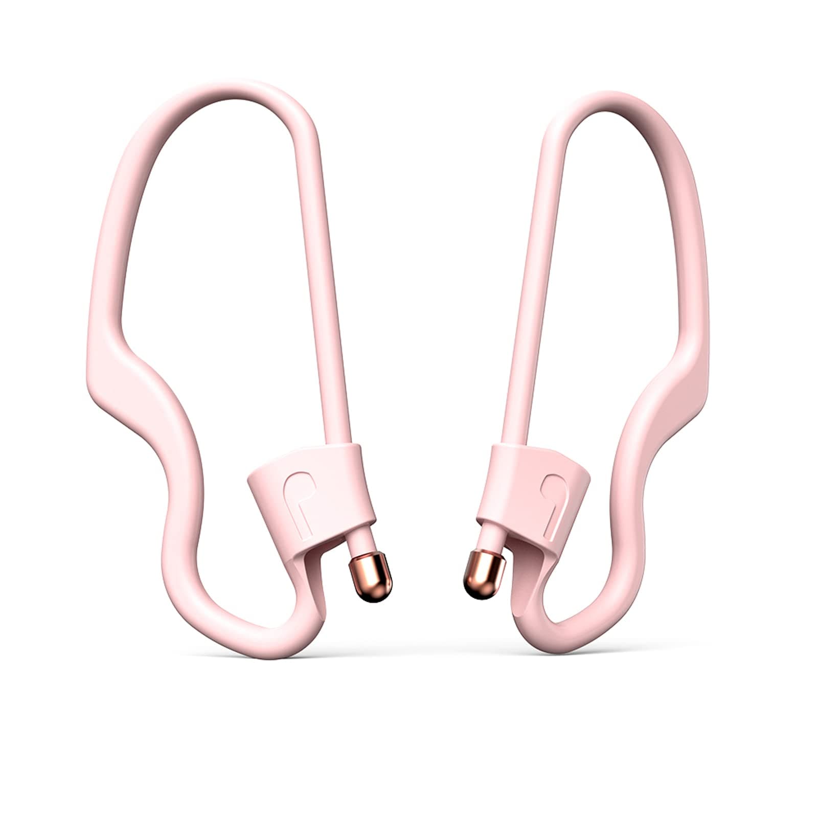 Haireca Adjustable Ear Hooks Designed for Apple AirPods Pro/Pro 2,AirPods 1/2/3[Added Stylish Leather Storage Bag],Airpods Accessories for Running,Ergonomic Design,Washable and Dirt Resistant(Pink)