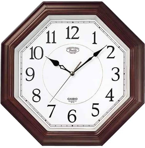 Casio Analog Interior Clock Concentrated Tea Tree Tone IQ-123-5JF