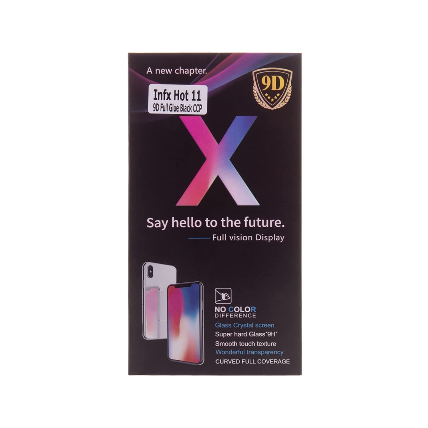 Muzz Infinix Hot 11 3D Curved Full Coverage Premium Scratch Resistance 5D Touch Tempered Glass Screen Protector For Infinix Hot 11 Black