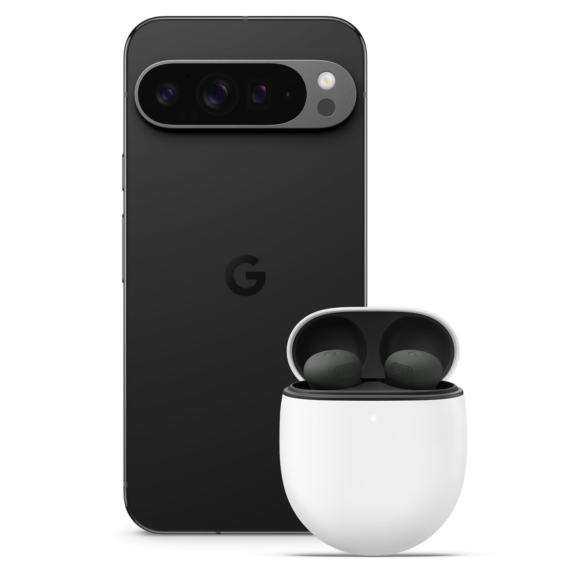 Google Pixel 9 Pro XL - Unlocked Android Smartphone with Gemini, Triple Rear Camera System, 24-Hour Battery, and 6.8" Super Actua Display - Obsidian, 128GB+Pixel Buds Bro 2