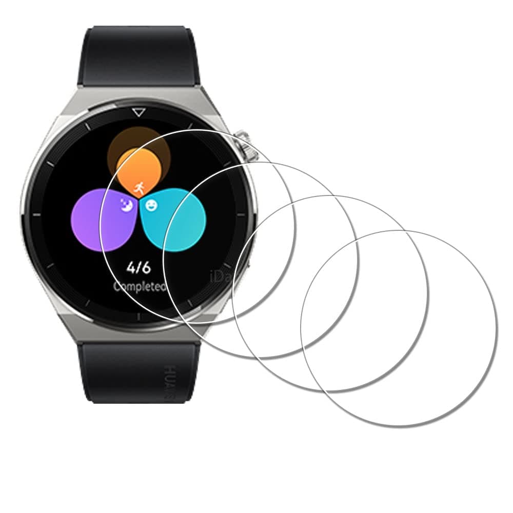 Screen Protector for HUAWEI Watch GT 3 Pro GT3 pro 46mm Smartwatch 【Not for Huawei GT 3 】[4 Pack] Tempered Glass Anti-Scratch Bubble-Free Easy Installation