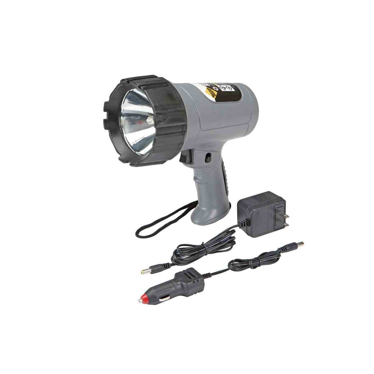 LUMINAR WORK Rechargeable Cordless 25-Watt Halogen Spotlight Kit with Integrated 3.7-Volt / 2200mAh Li-ion Battery, AC Adapter, Cigarette Lighter (12V DC) Car Adapter, and Wrist Strap