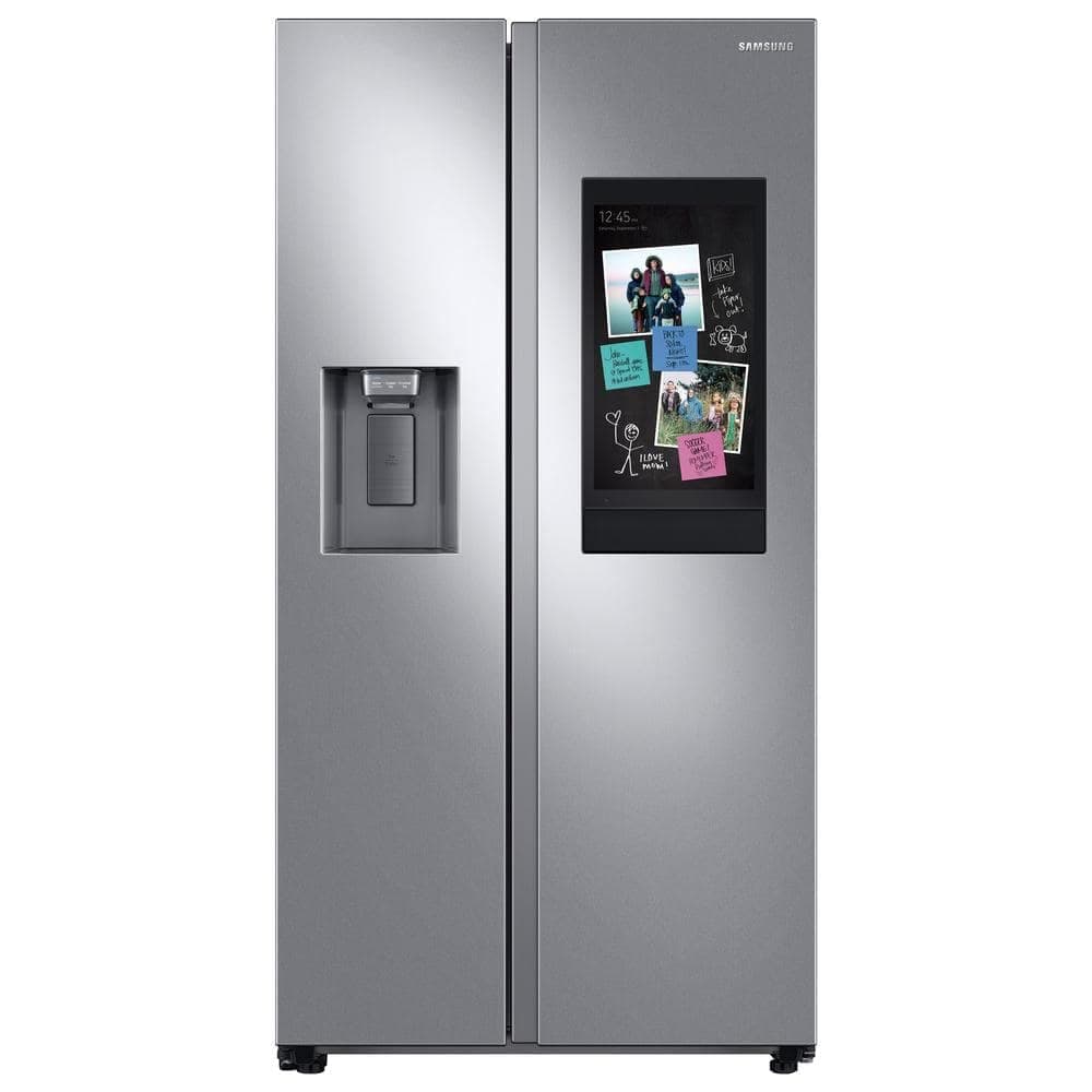 26.7 Cu. Ft. Large Capacity Side-By-Side Refrigerator with Family Hub, Stainless Steel, RS27T5561SR/AA