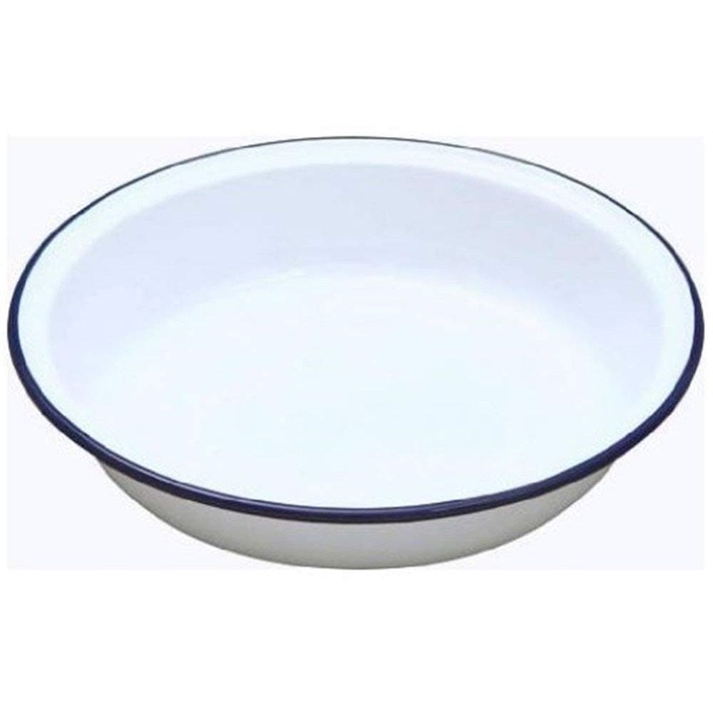 Traditional Circular Round 24cm White Pie Dish (Single)