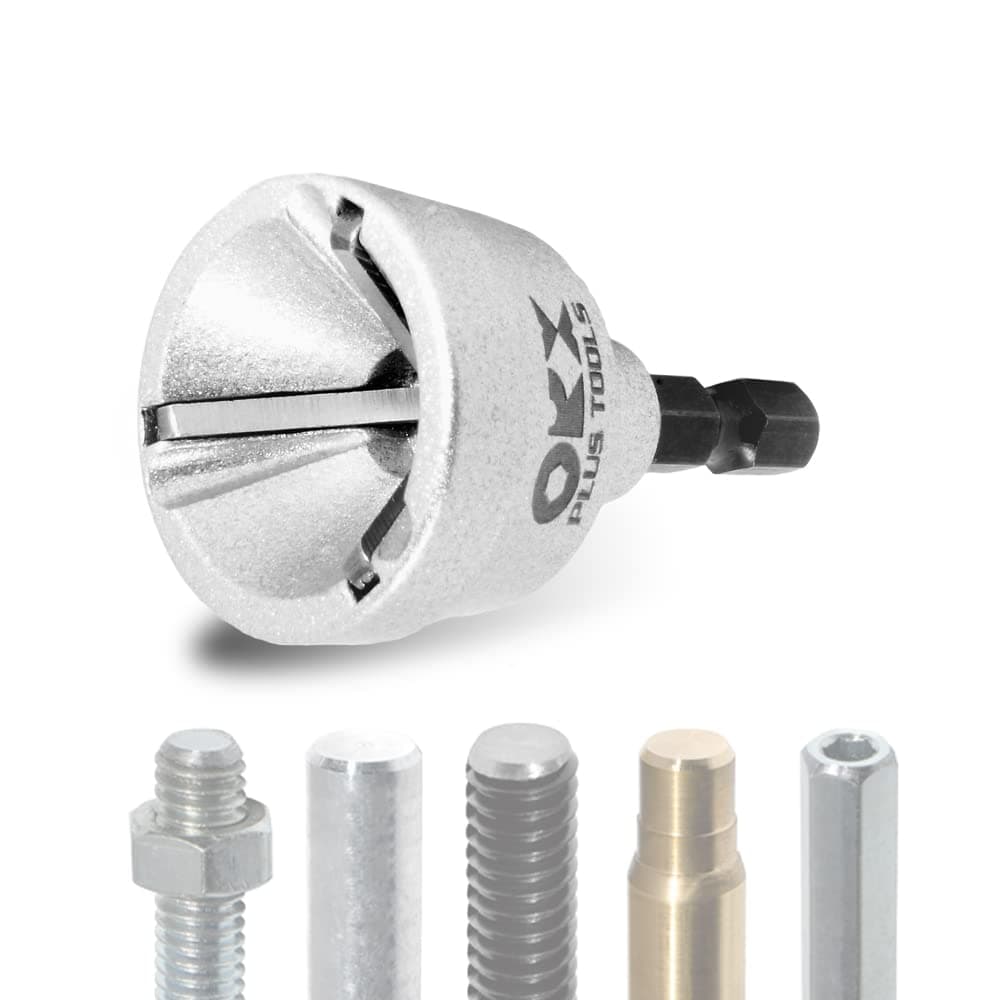 ORX PLUS TOOLS Deburring External Chamfer Tool, with HSS Blade, Deburring Drill Bit, Remove Burr Tools Quick Release Shank Fits for 1/8"-3/4"(3mm-19mm)