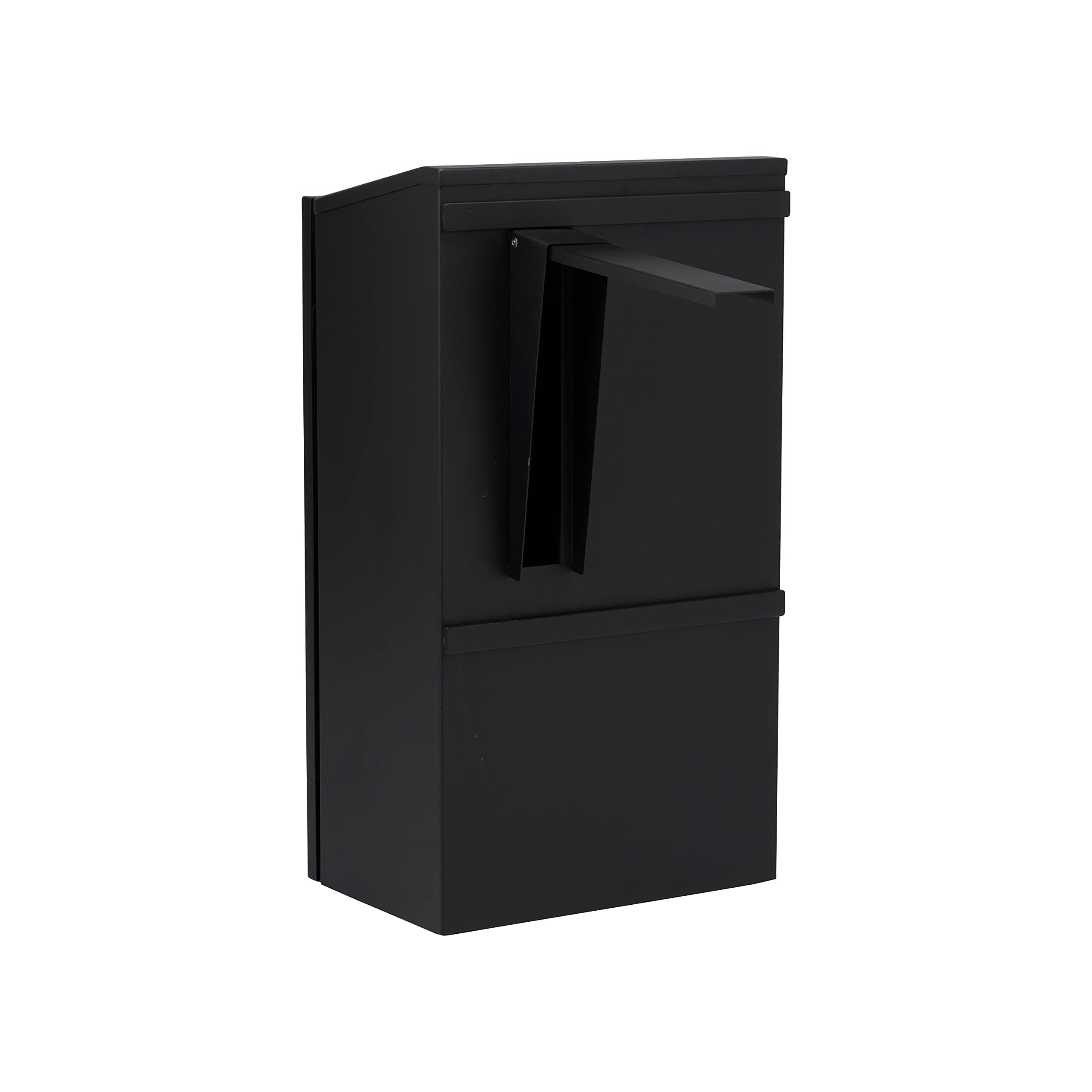 Sterling Secure Steel Gate & Railings Postbox, Black, Large, MB25BK