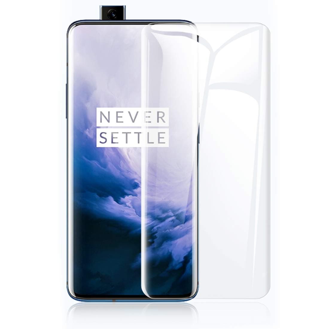 Oneplus 7 Pro Glass Screen Protector, Blaburia 0.2MM Full 3D Curved Edge Tempered Glass Shield Case Friendly Anti-Scratch Coverage Screen Protector With Camera Lens Screen Protector for Oneplus 7 Pro
