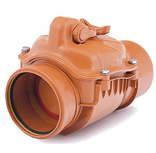 Horizontal PVC Plastic Sewage Drain Check Non-Return Valve Backwater Prevented 110mm