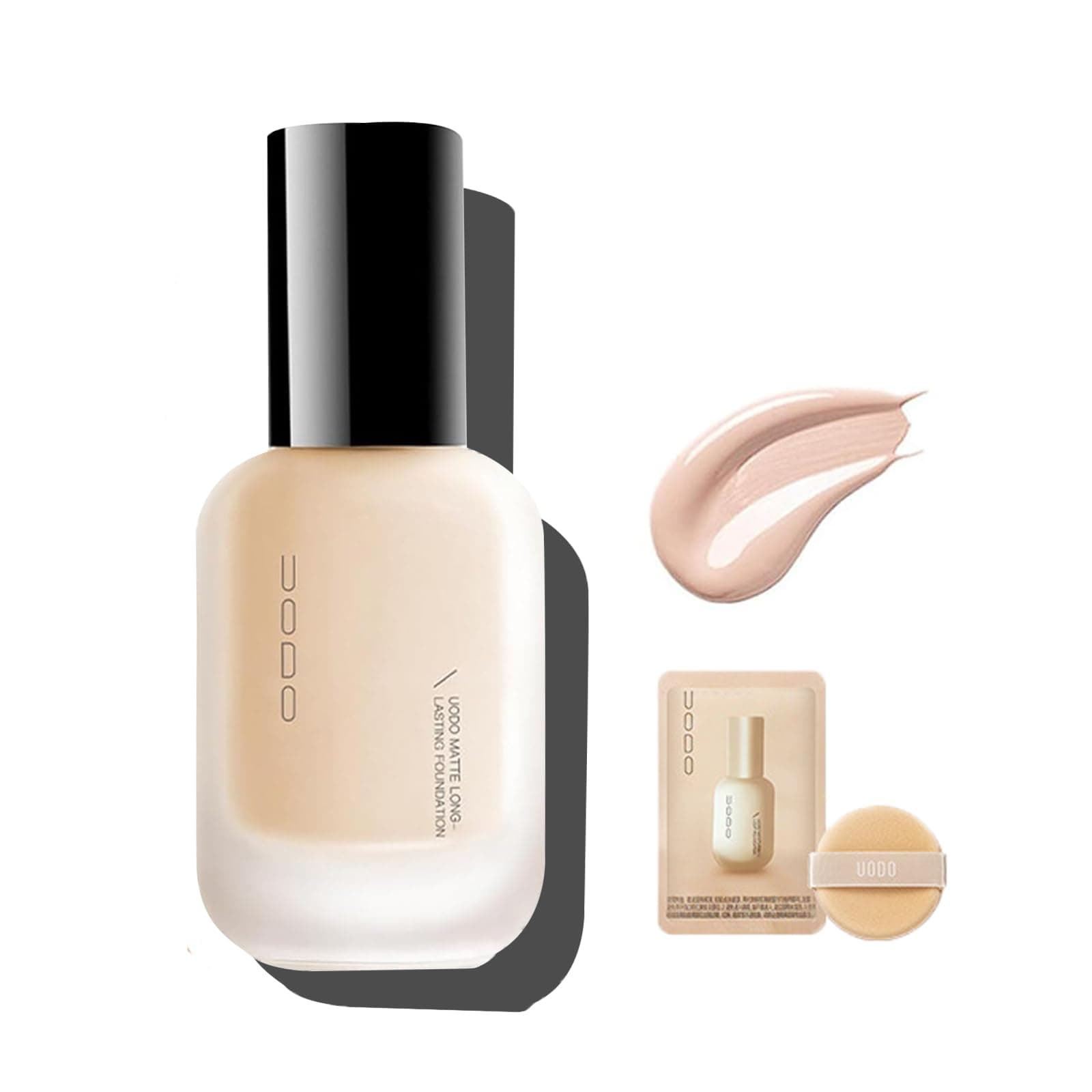 UODO Liquid Foundation - UODO Moisturizing Light/Matte Long Lasting Foundation, Invisible Foundation Makeup, 1.05 Fl.oz (Matte C01 White)