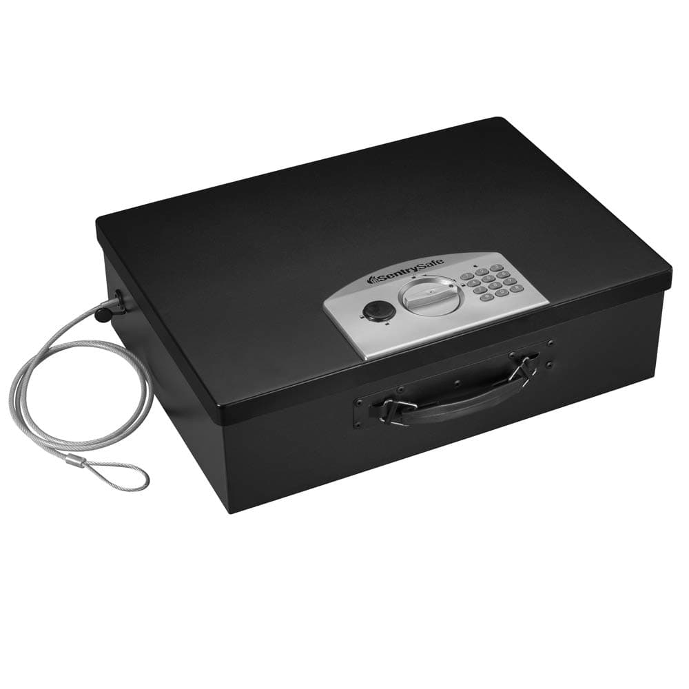 PL048E Electronic Security Box, 0.5 Cubic Feet, Black