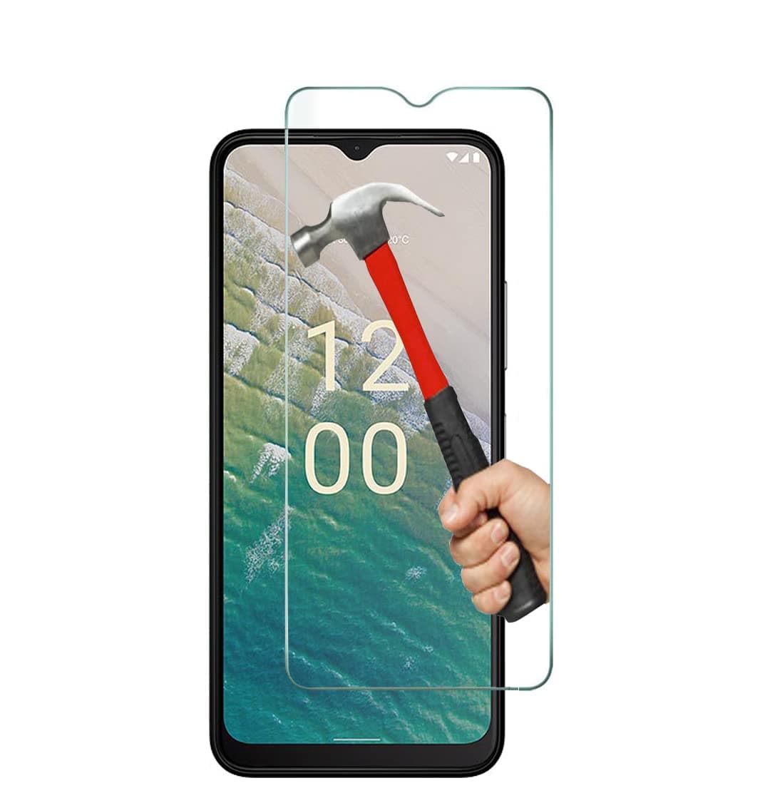 KP TECHNOLOGY Nokia C32 Tempered Glass Screen Protector Easy Bubble-Free Installation Ultra Clear Shatterproof with 9H Hardness Anti Fingerprint Oleo-phobic Coating for Nokia C32