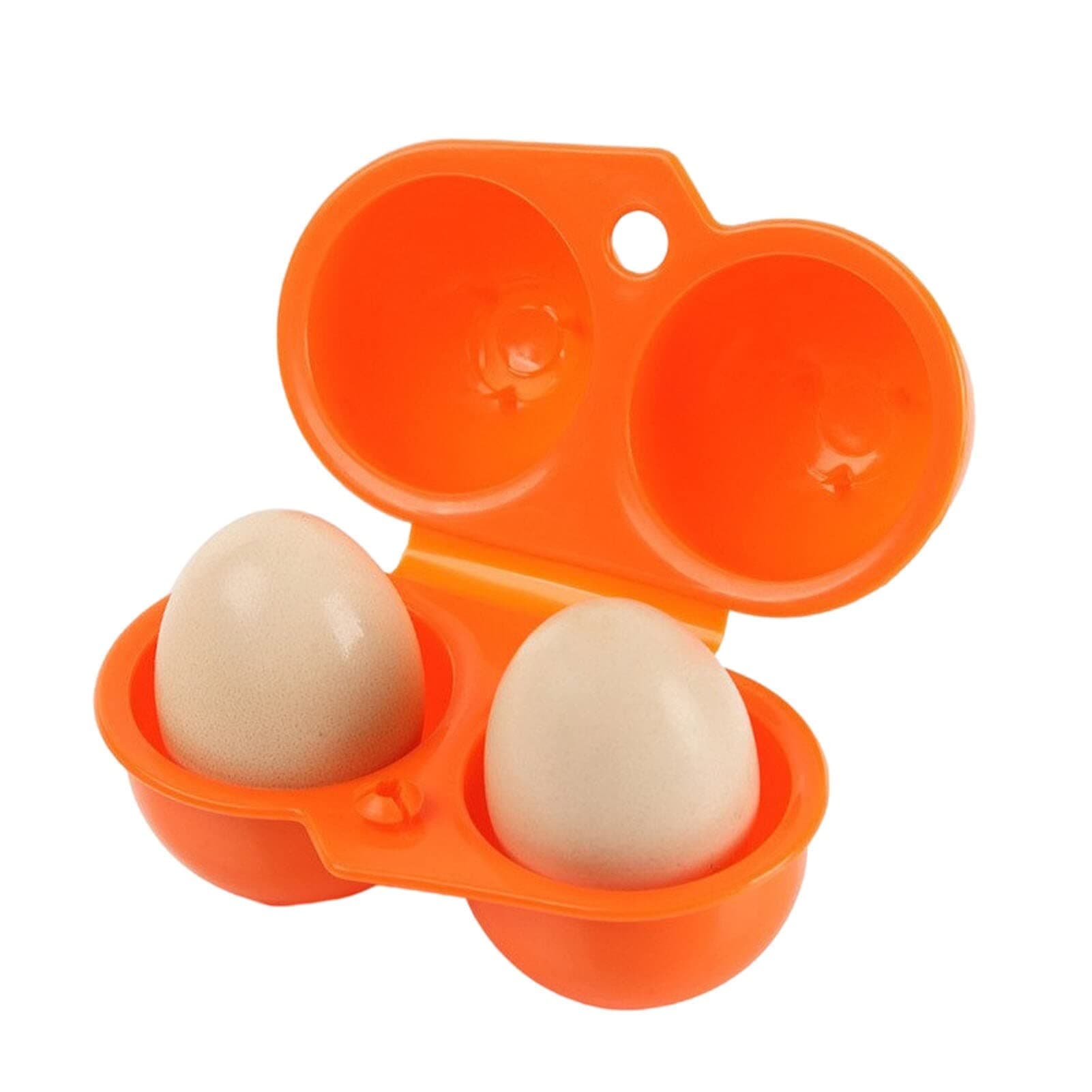 Portable Egg Storage Box 2 Egg Case Carrier Tray Barbecue and Picnic Supplies Egg Container Hard Boiled Egg Holder Camping Carrier