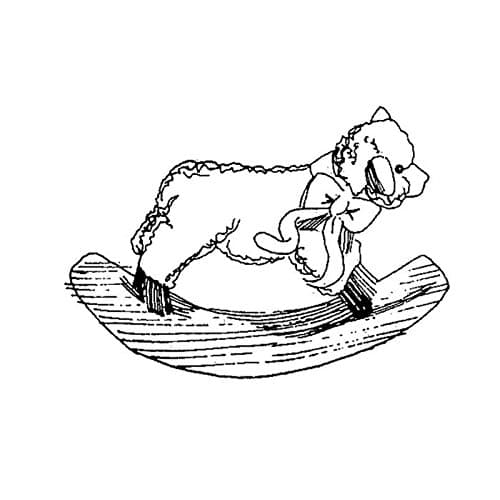 Rocking Sheep Craft Rubber Stamp