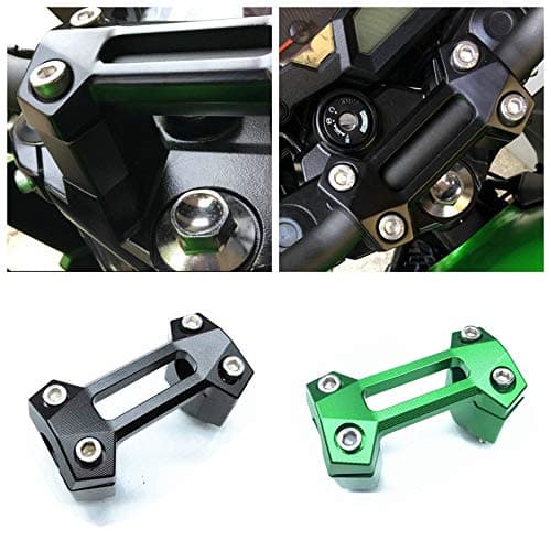 Redcolourful Motorcycle Handlebar Handle Bar Riser Clamp Kit for Ka-wasaki Z250 Z300 Z800 black Practical Auto Parts