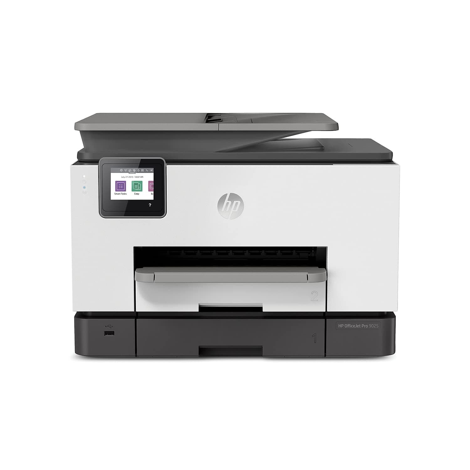 HP OfficeJet Pro 9025 All-in-One Wireless Printer, Single-Pass (Automatic) Document Feeder & Two Paper Trays, Smart Home Office Productivity, Instant Ink, Works with Alexa (1MR66A)