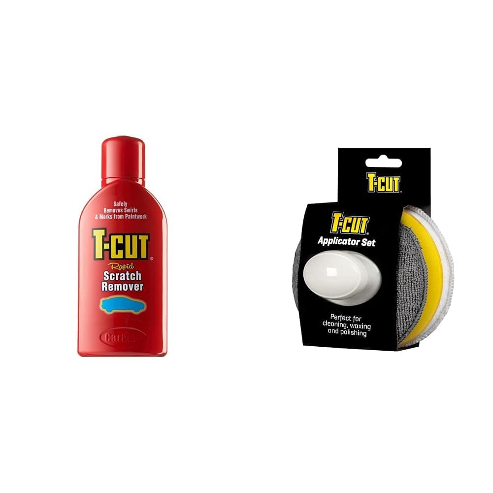 Rapid Scratch Remover, 500 ml & Wax Applicator Set with Handle, Color May Vary