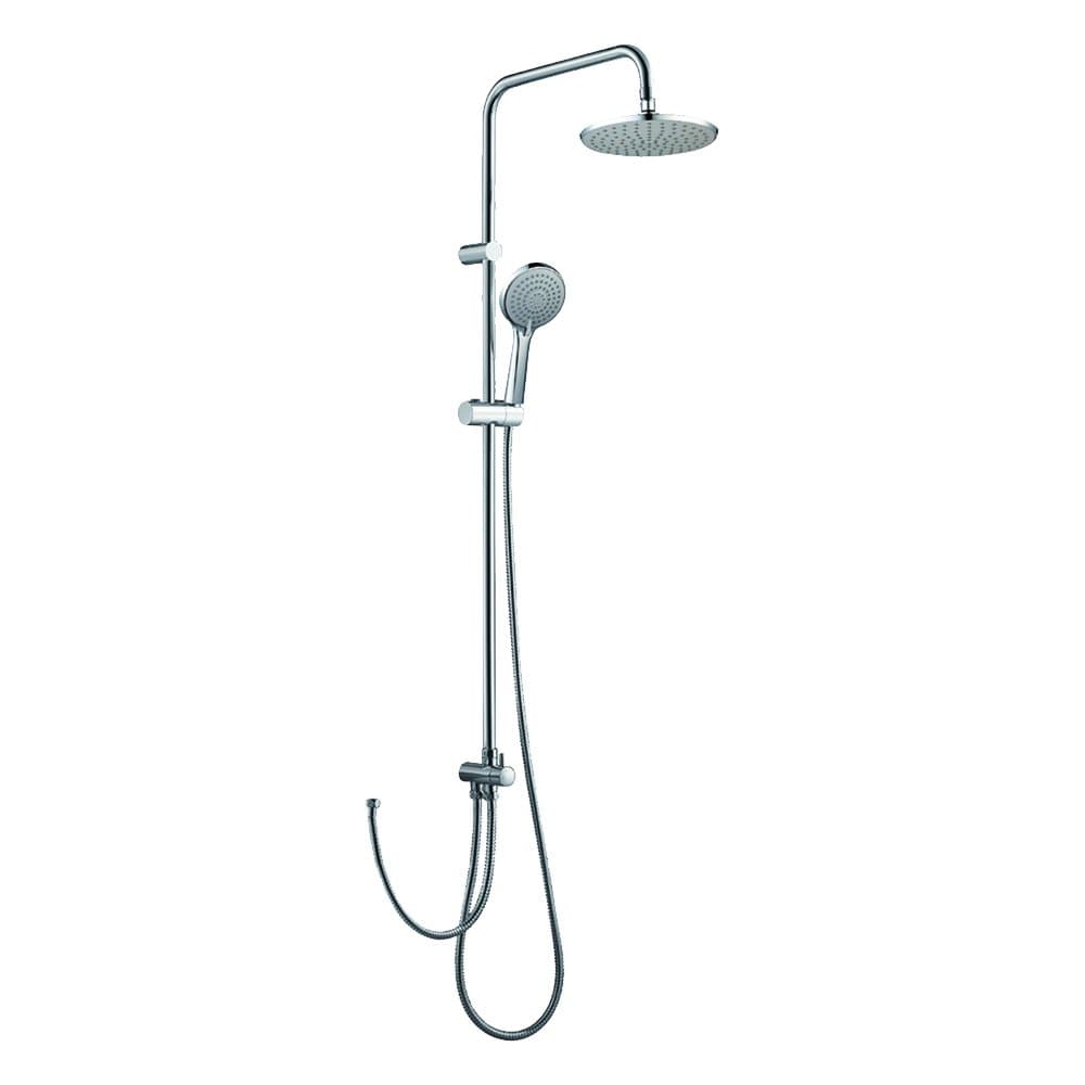Chrome Shower Kit with Rain Head, Silver, 200 mm